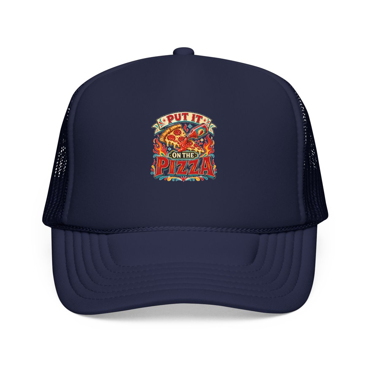 Pizza Hot Sauce Hat — Put It on the Pizza — hat design