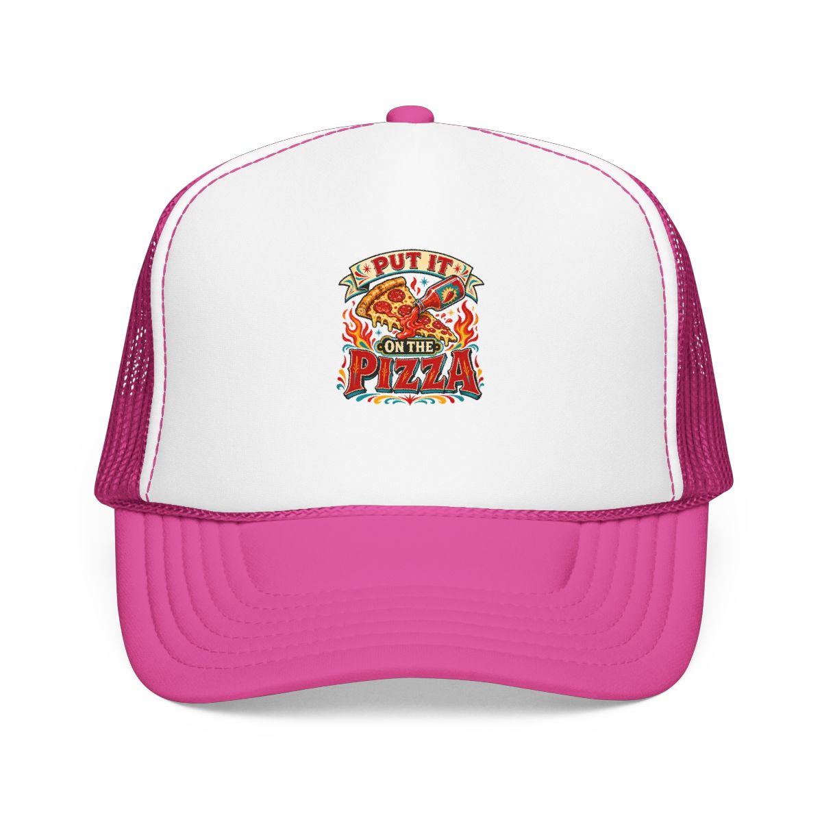 Pizza Hot Sauce Hat — Put It on the Pizza — hat design