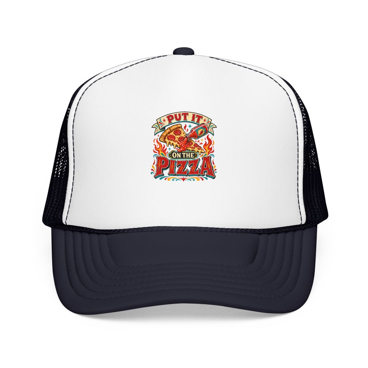 Pizza Hot Sauce Hat — Put It on the Pizza — hat design