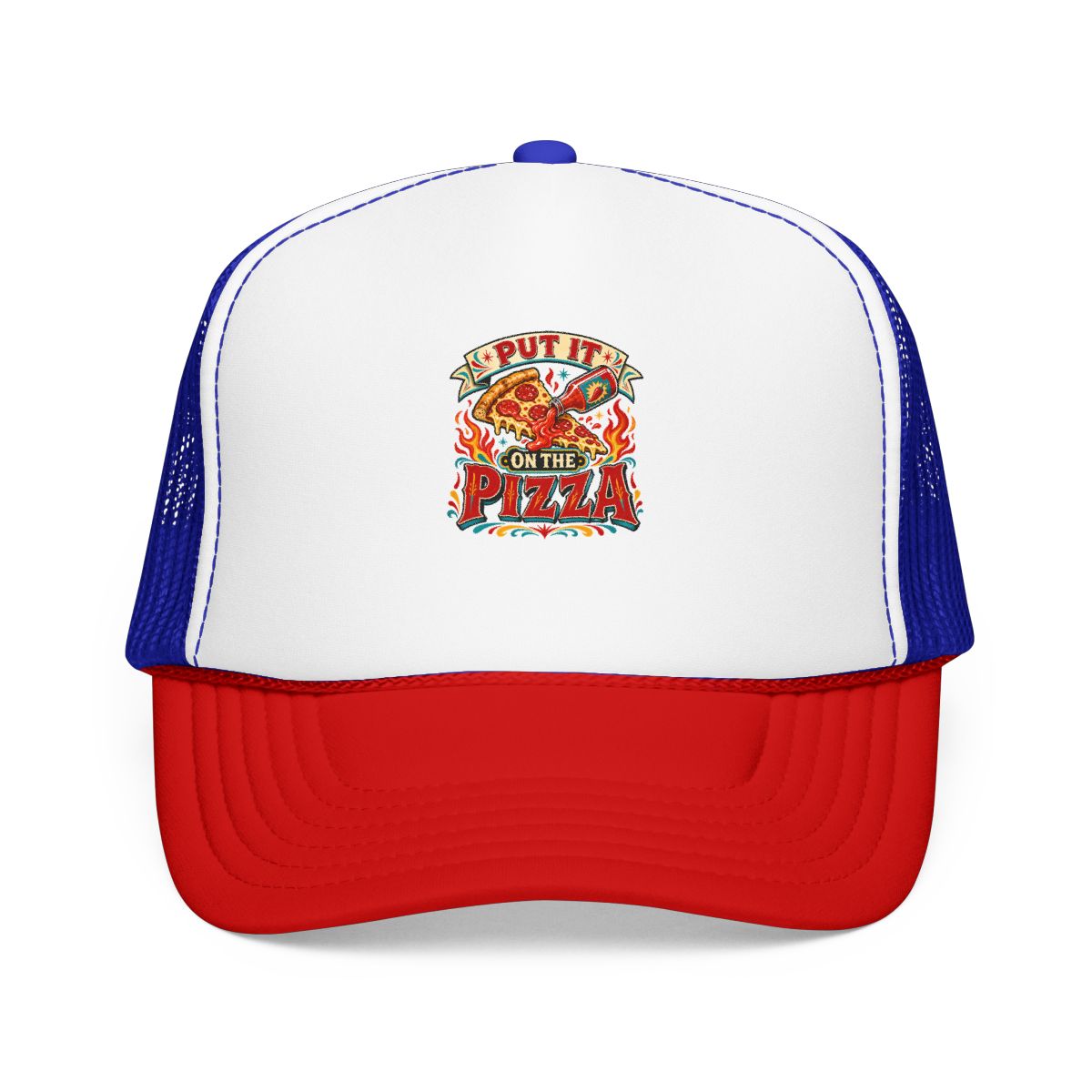 Pizza Hot Sauce Hat — Put It on the Pizza — hat design