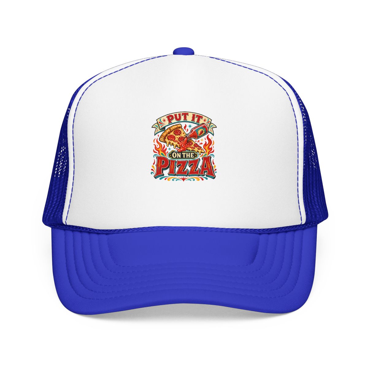 Pizza Hot Sauce Hat — Put It on the Pizza — hat design