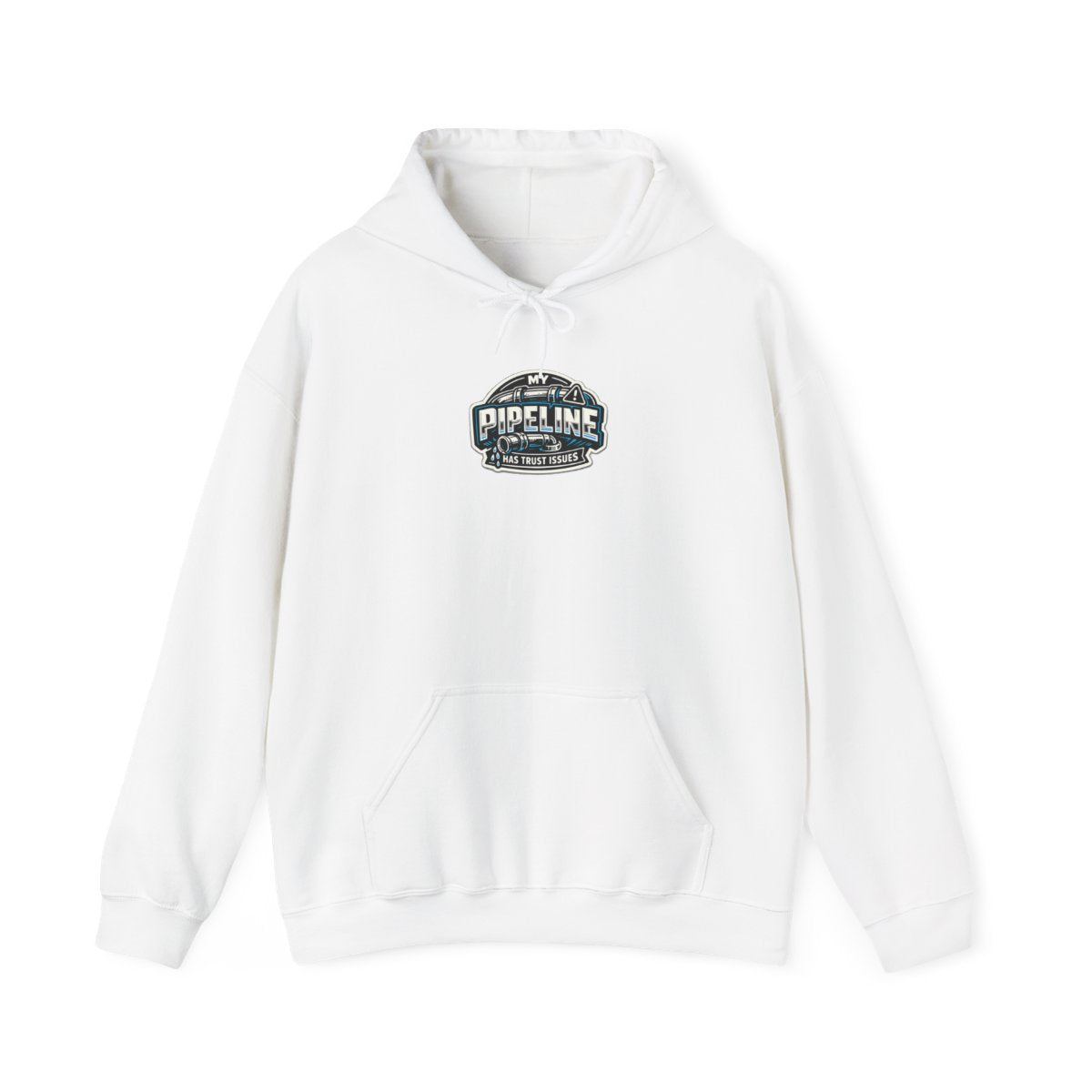 MY PIPELINE HAS TRUST ISSUES Hoodie — White