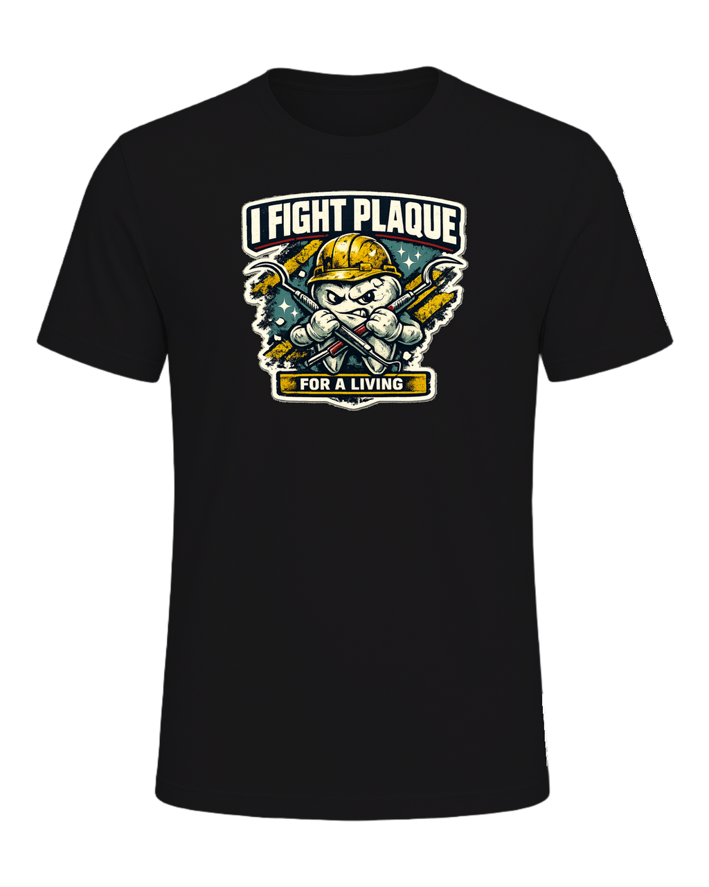 I Fight Plaque For A Living Tee — Dark Grey Heather