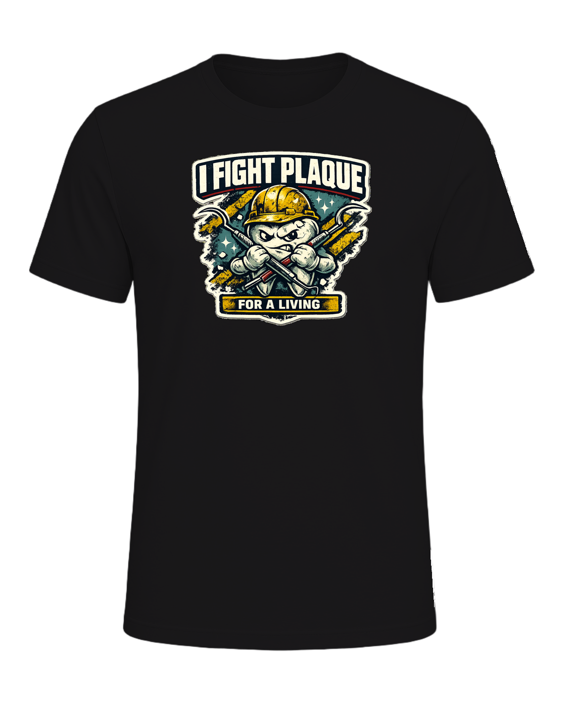 I Fight Plaque For A Living Tee — Dark Grey Heather