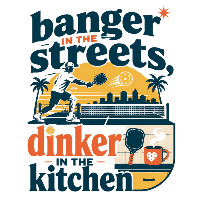 Banger in the Streets, Dinker in the Kitchen - Minimalist Tee