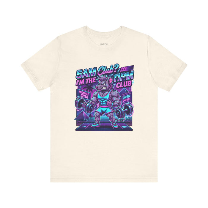 Funny Gym T-Shirt — Gym Rat Night Owl