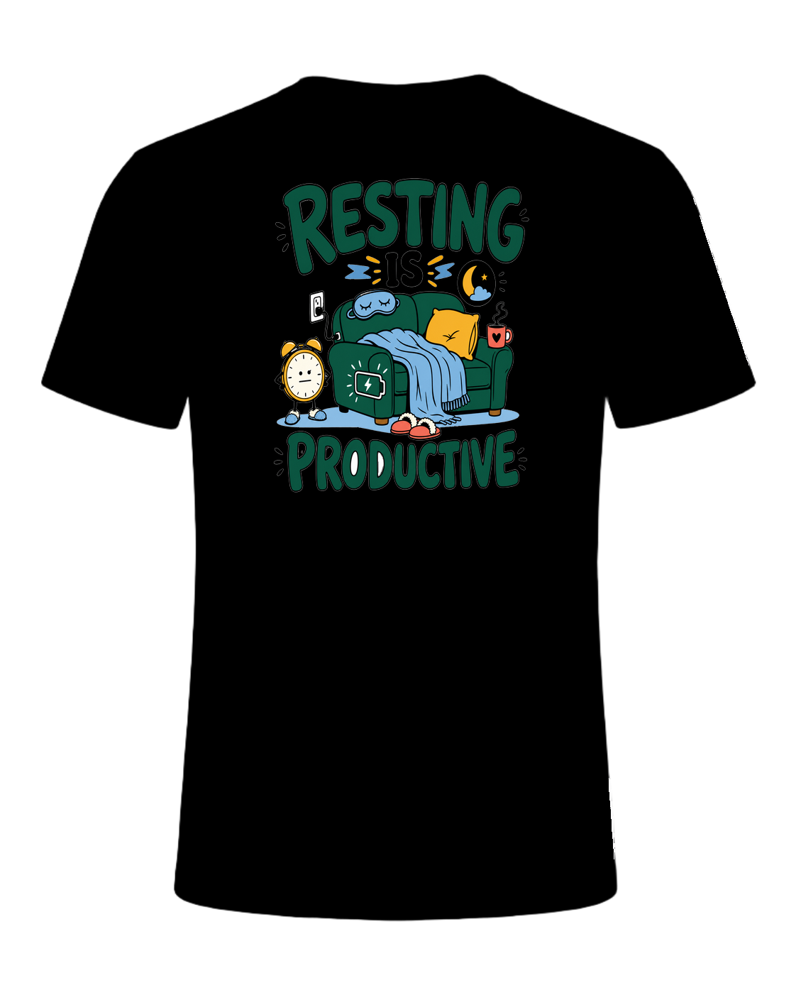 RESTING IS PRODUCTIVE — Black