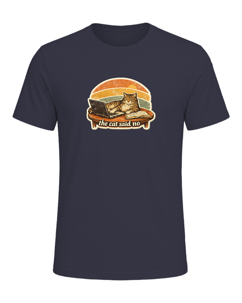 The Cat Said No Tee — Heather Midnight Navy