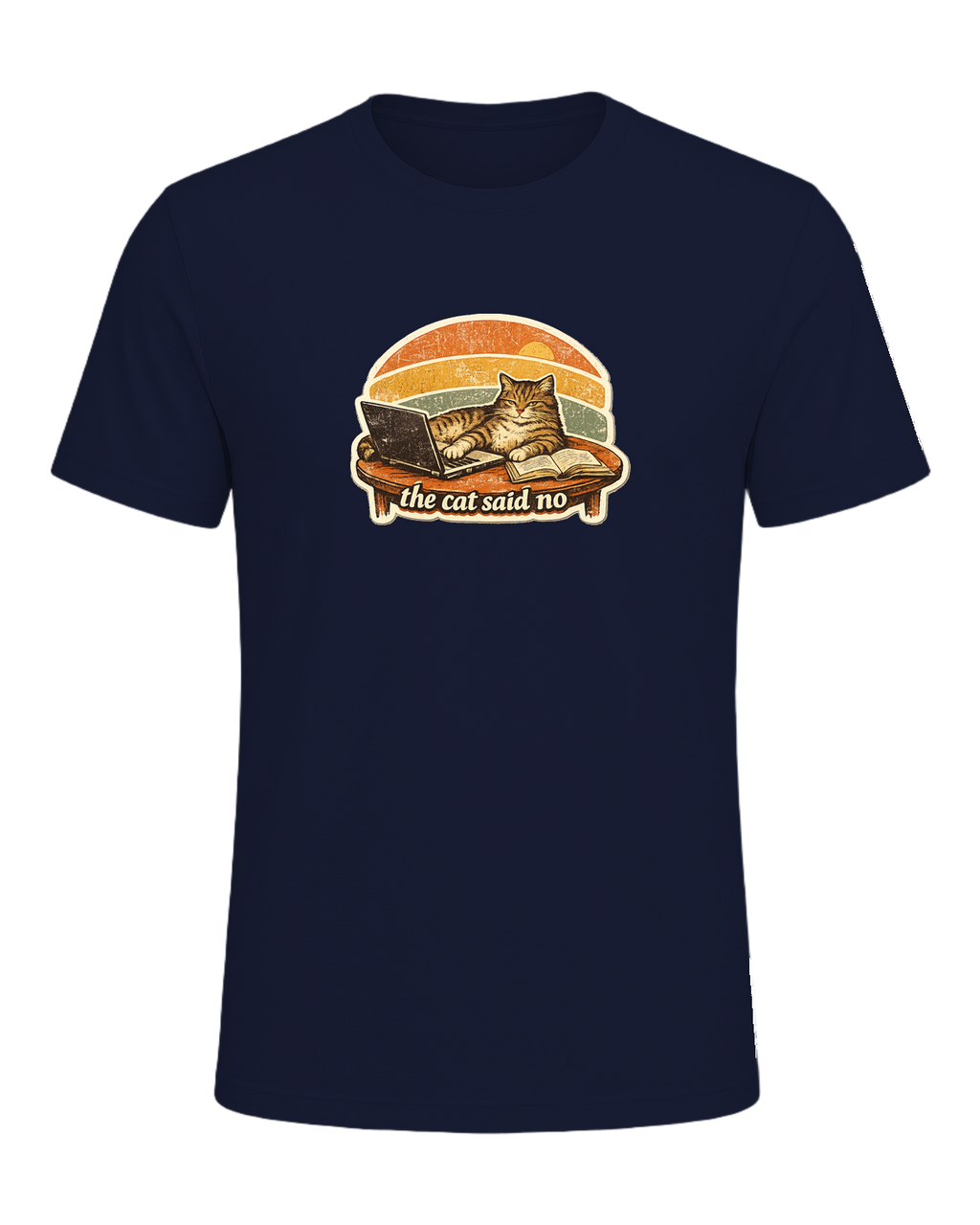 The Cat Said No Tee — Navy