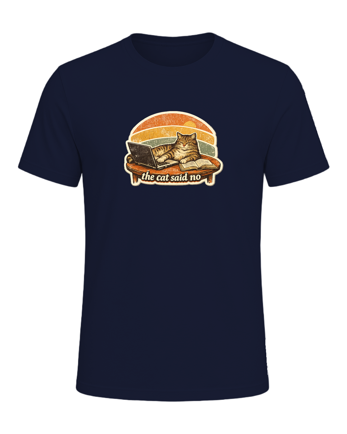 The Cat Said No Tee — Navy