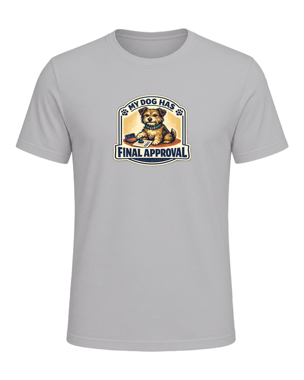 A funny illustrated dog-lover tee for anyone whose pup gets the final vote. — Athletic Heather