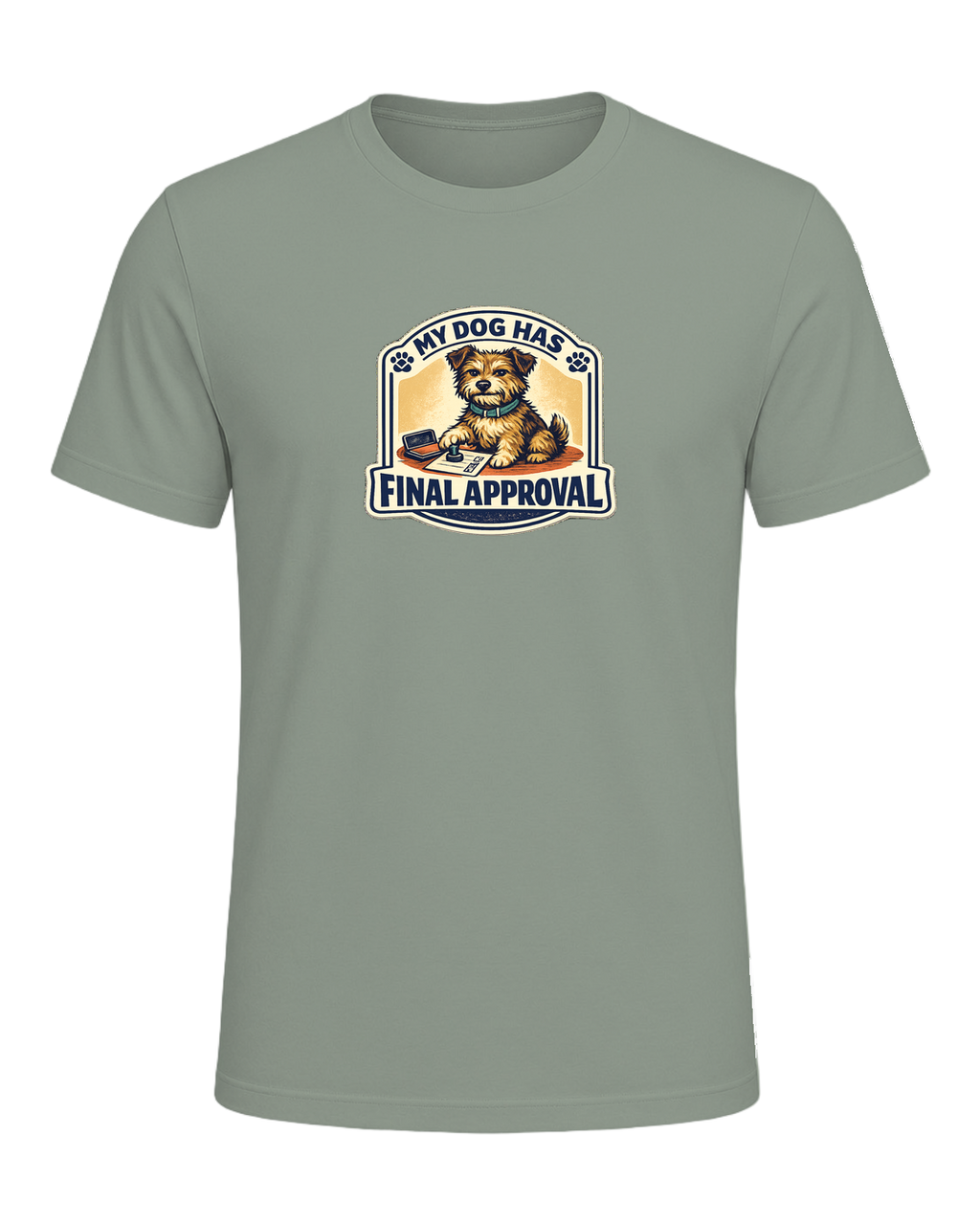 A funny illustrated dog-lover tee for anyone whose pup gets the final vote. — Sage
