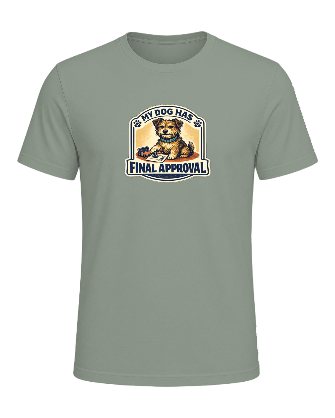 A funny illustrated dog-lover tee for anyone whose pup gets the final vote. — Sage
