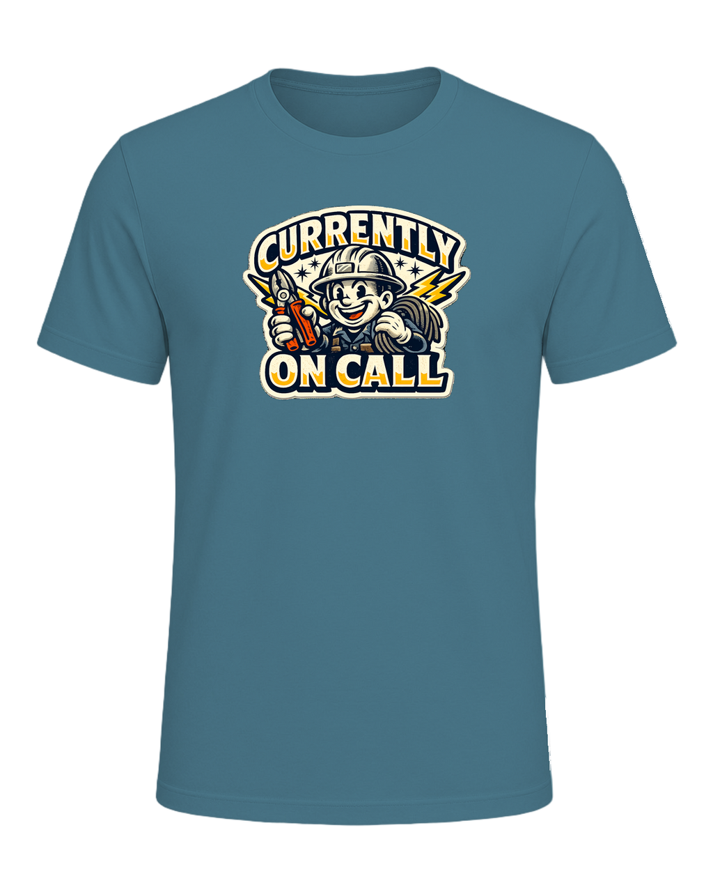 Currently On Call Tee — Heather Deep Teal