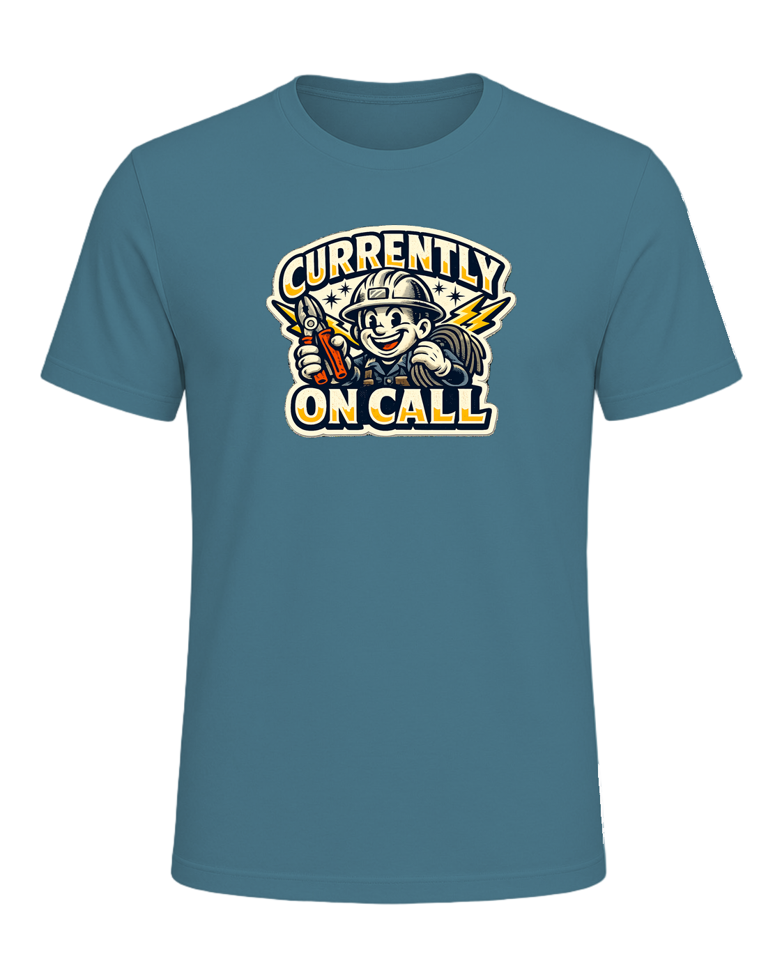 Currently On Call Tee — Heather Deep Teal