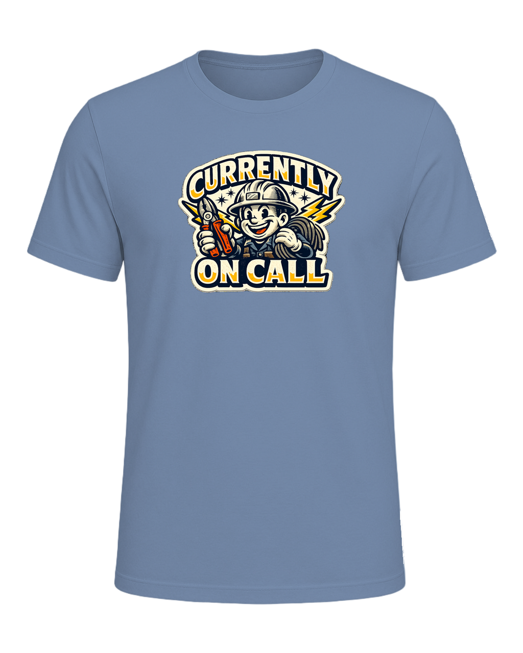 Currently On Call Tee — Steel Blue