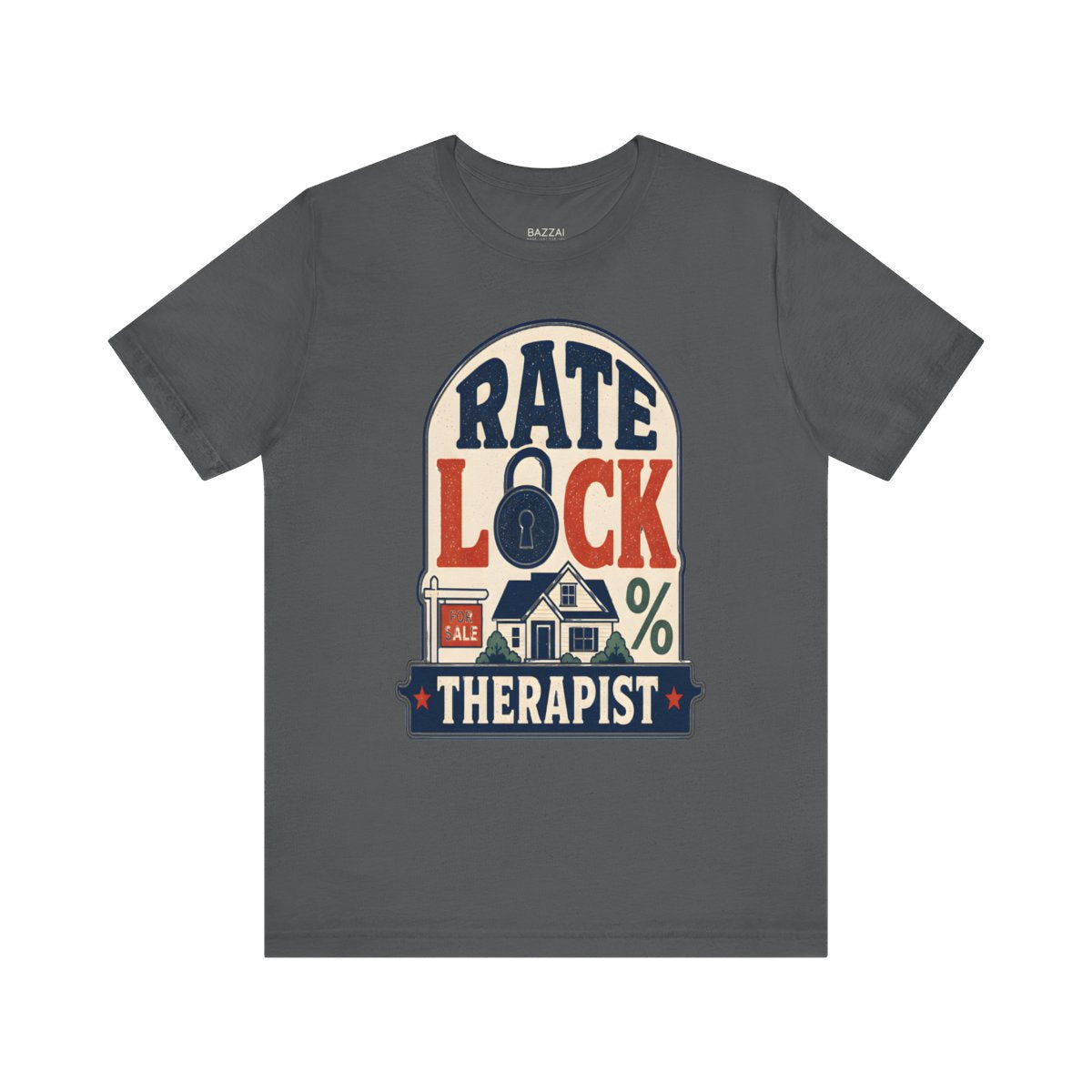 Loan Officer T-Shirt — Rate Lock Therapist — mortgage t-shirt design