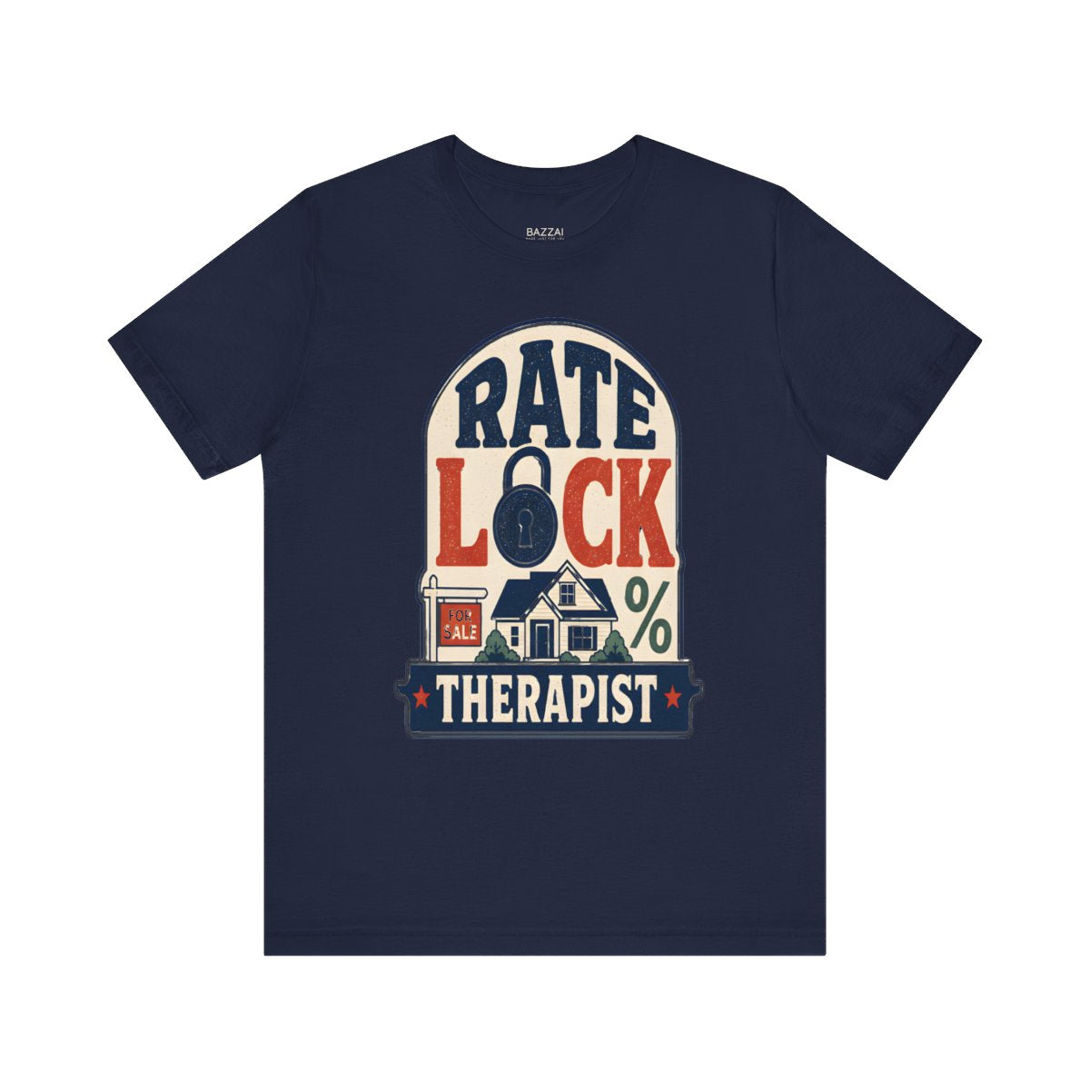 Loan Officer T-Shirt — Rate Lock Therapist — mortgage t-shirt design