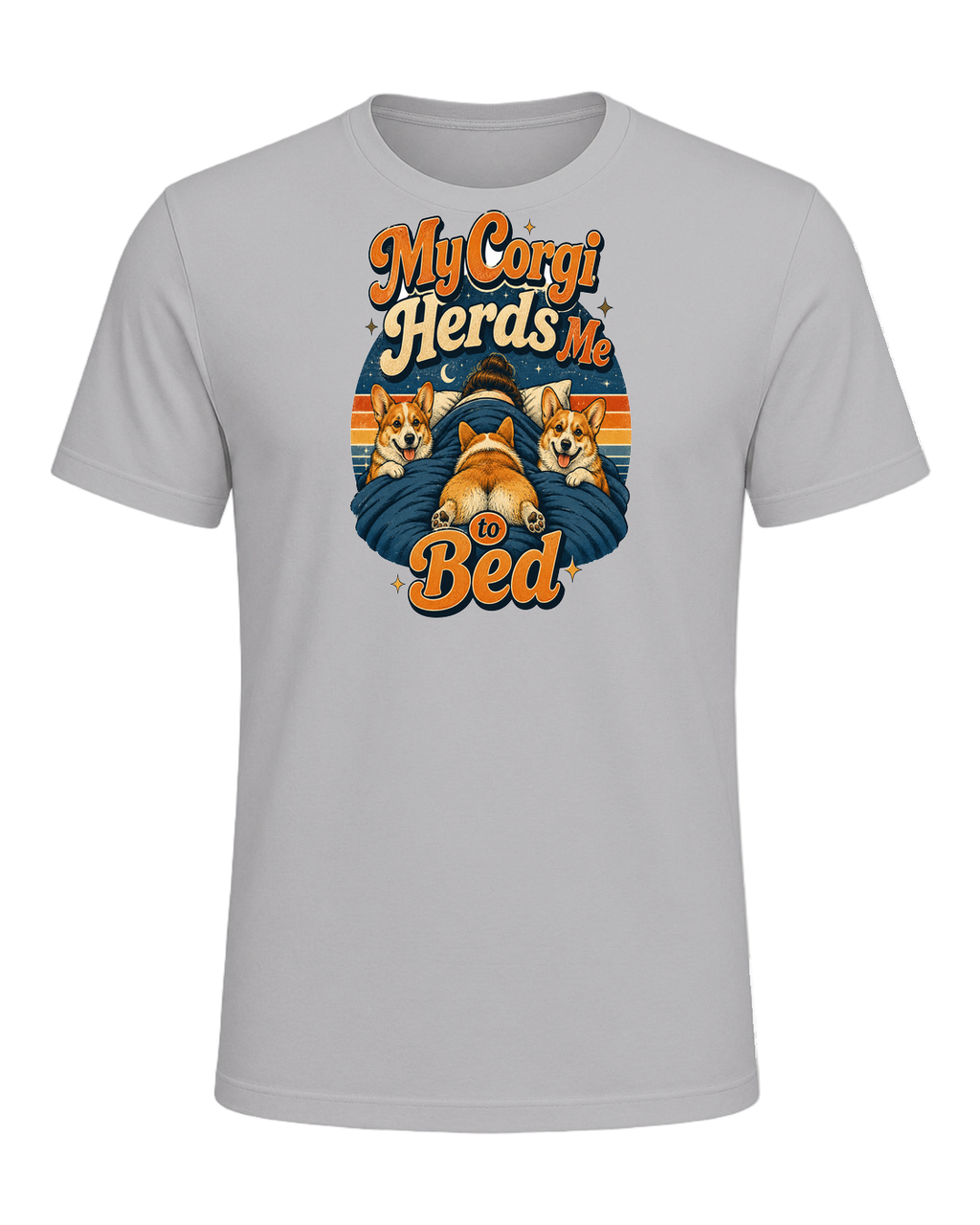 My Corgi Herds Me to Bed — Athletic Heather