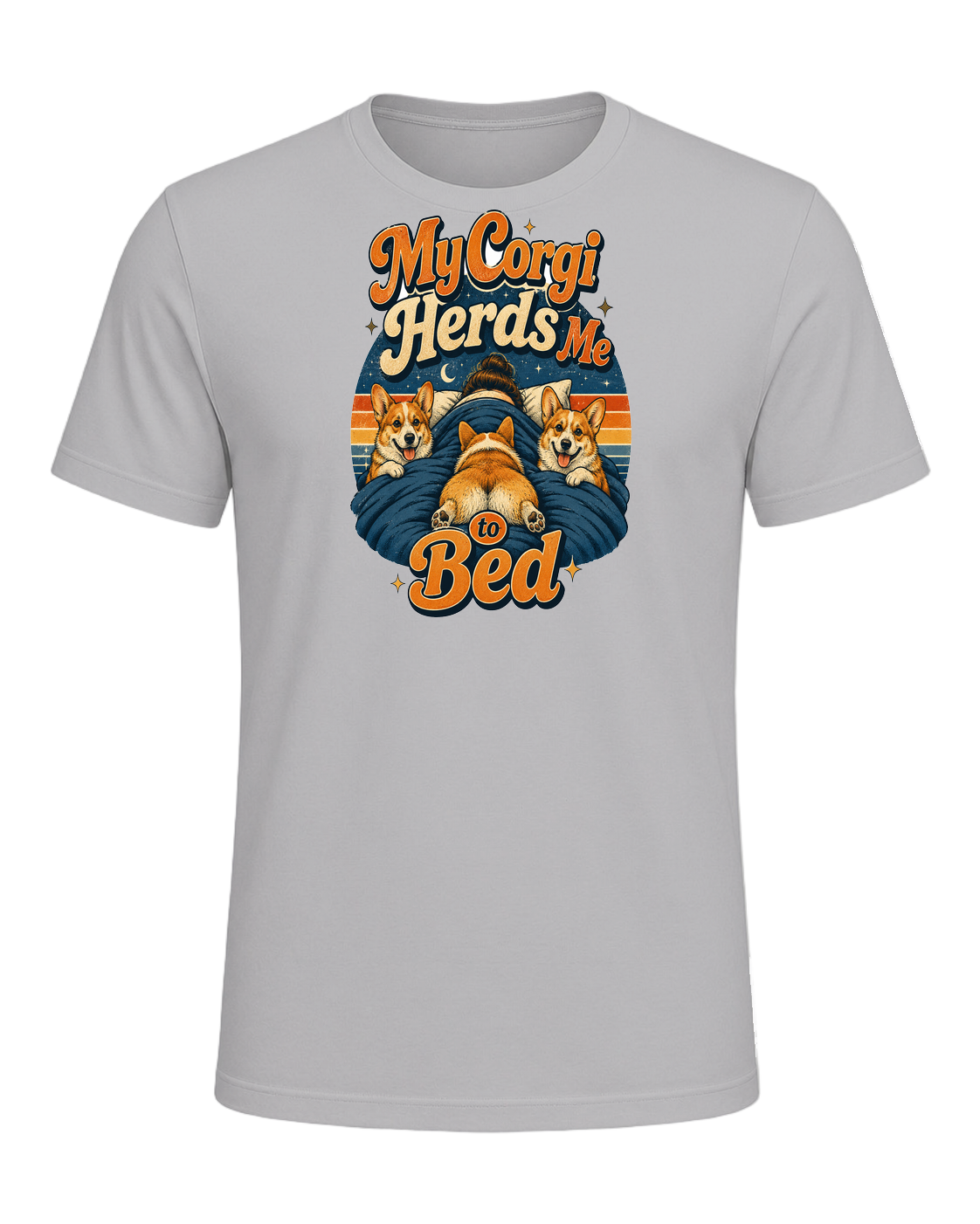 My Corgi Herds Me to Bed — Athletic Heather