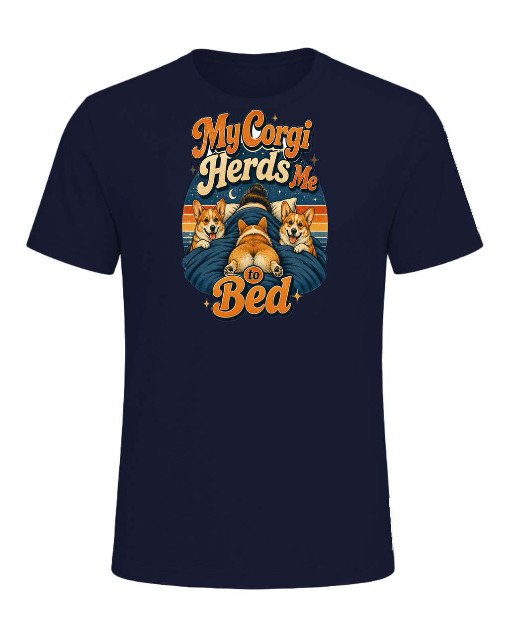 My Corgi Herds Me to Bed — Navy