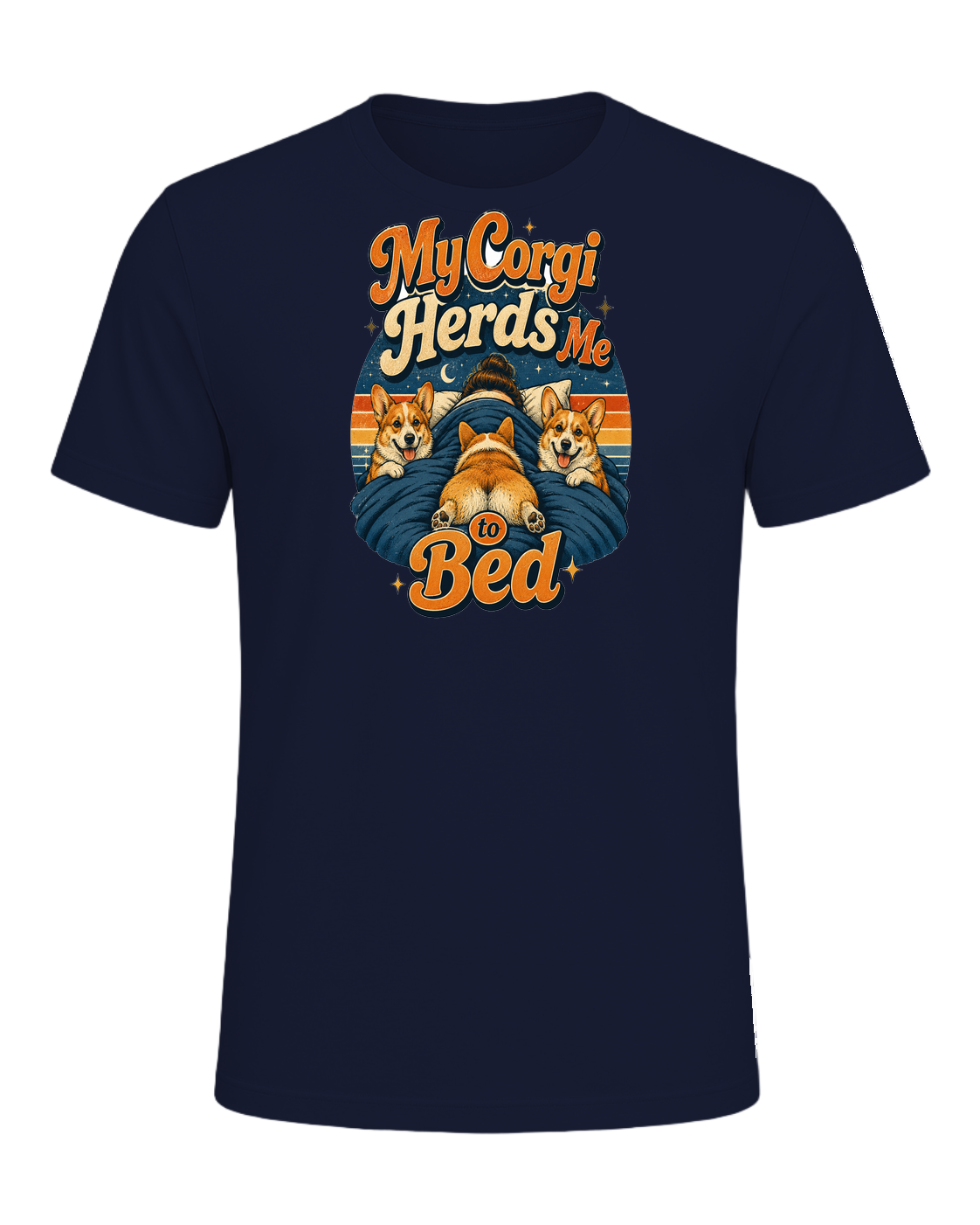 My Corgi Herds Me to Bed — Navy