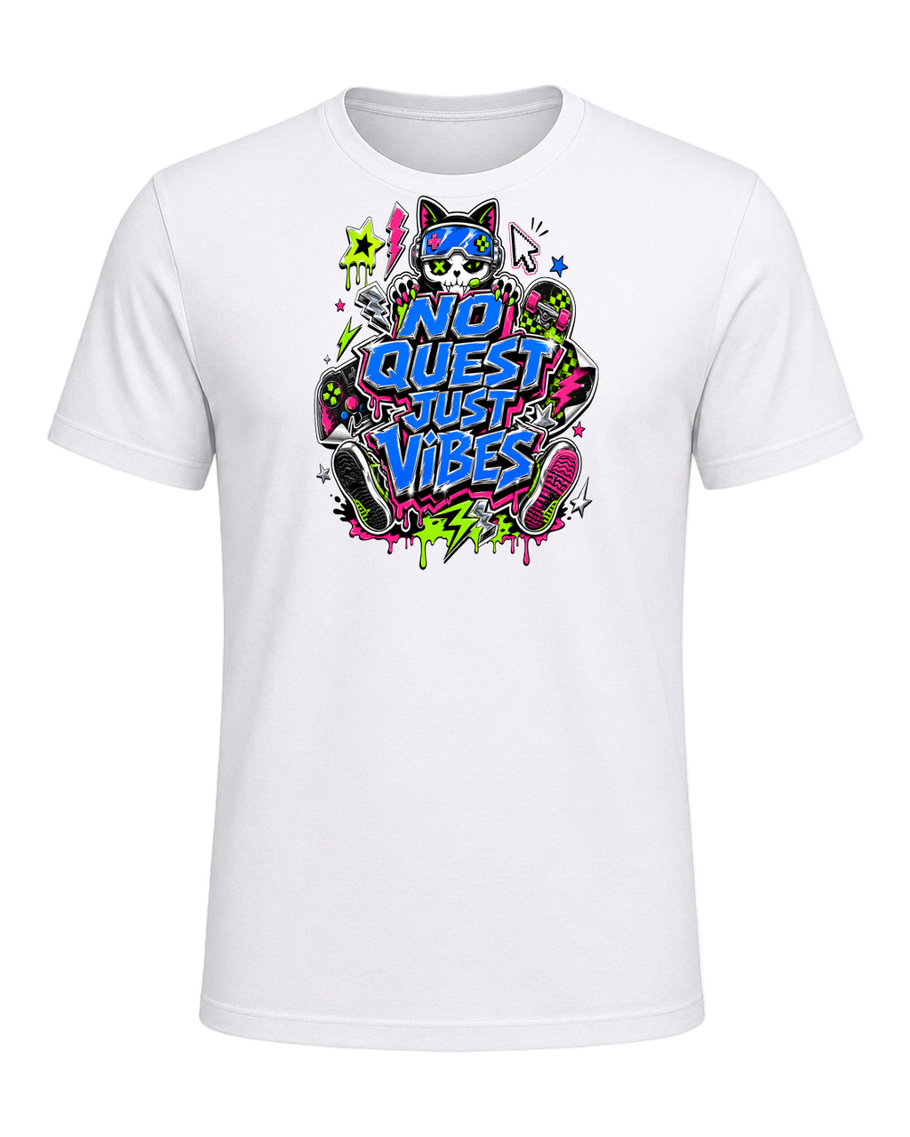 NO QUEST JUST VIBES — White