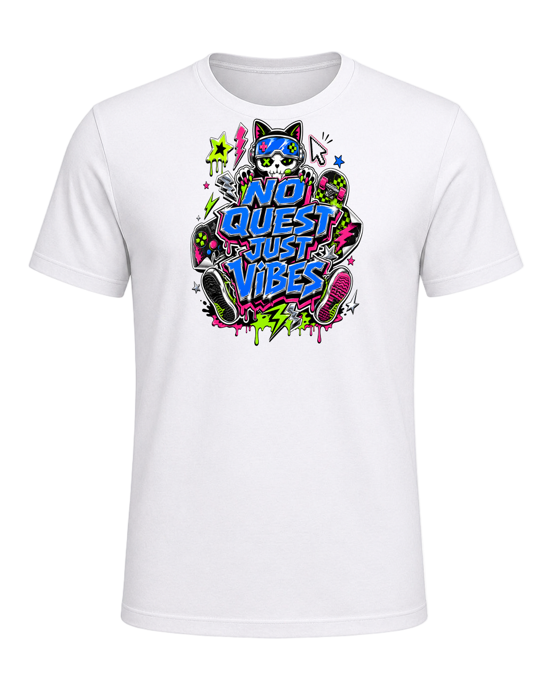 NO QUEST JUST VIBES — White