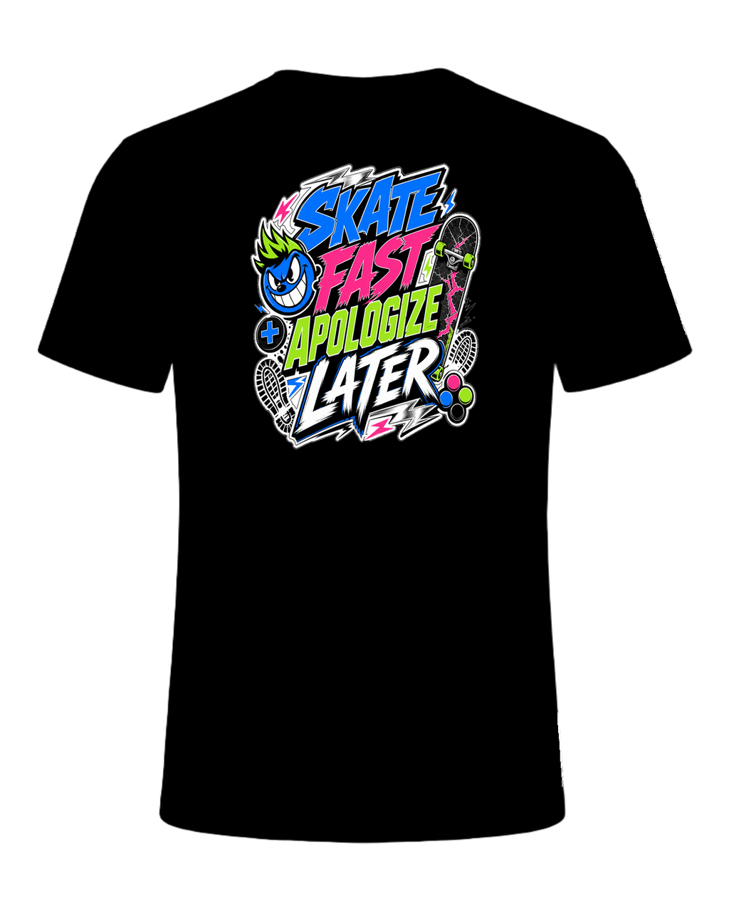 SKATE FAST APOLOGIZE LATER — Black