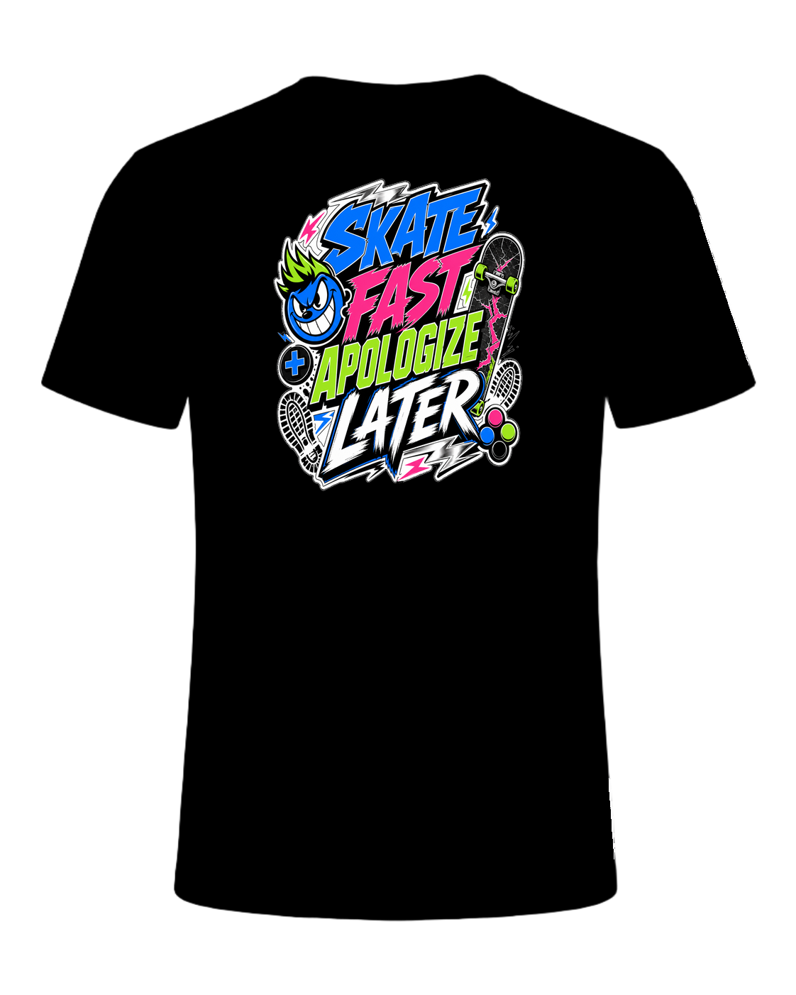SKATE FAST APOLOGIZE LATER — Black