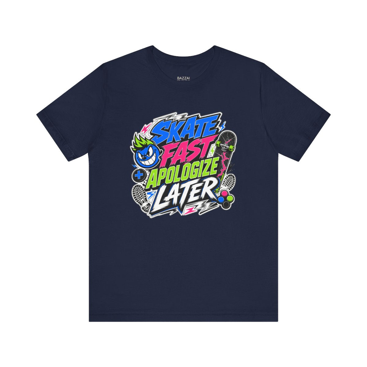 Skate Gift T-Shirt — Skate Fast Apologize Later — t-shirt design