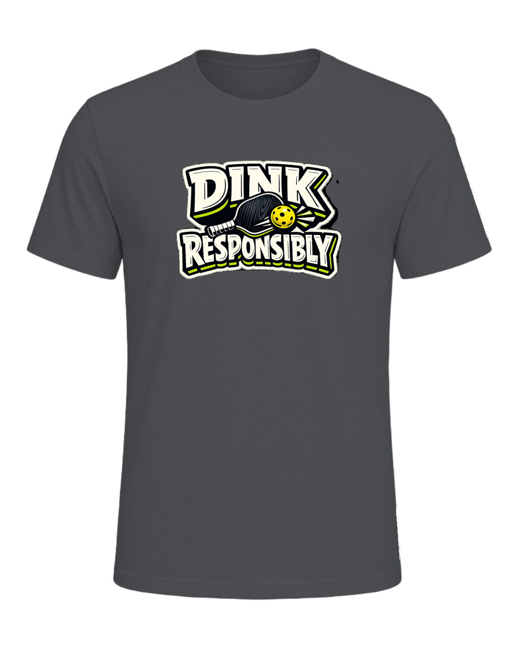 Dink Responsibly Tee — Asphalt