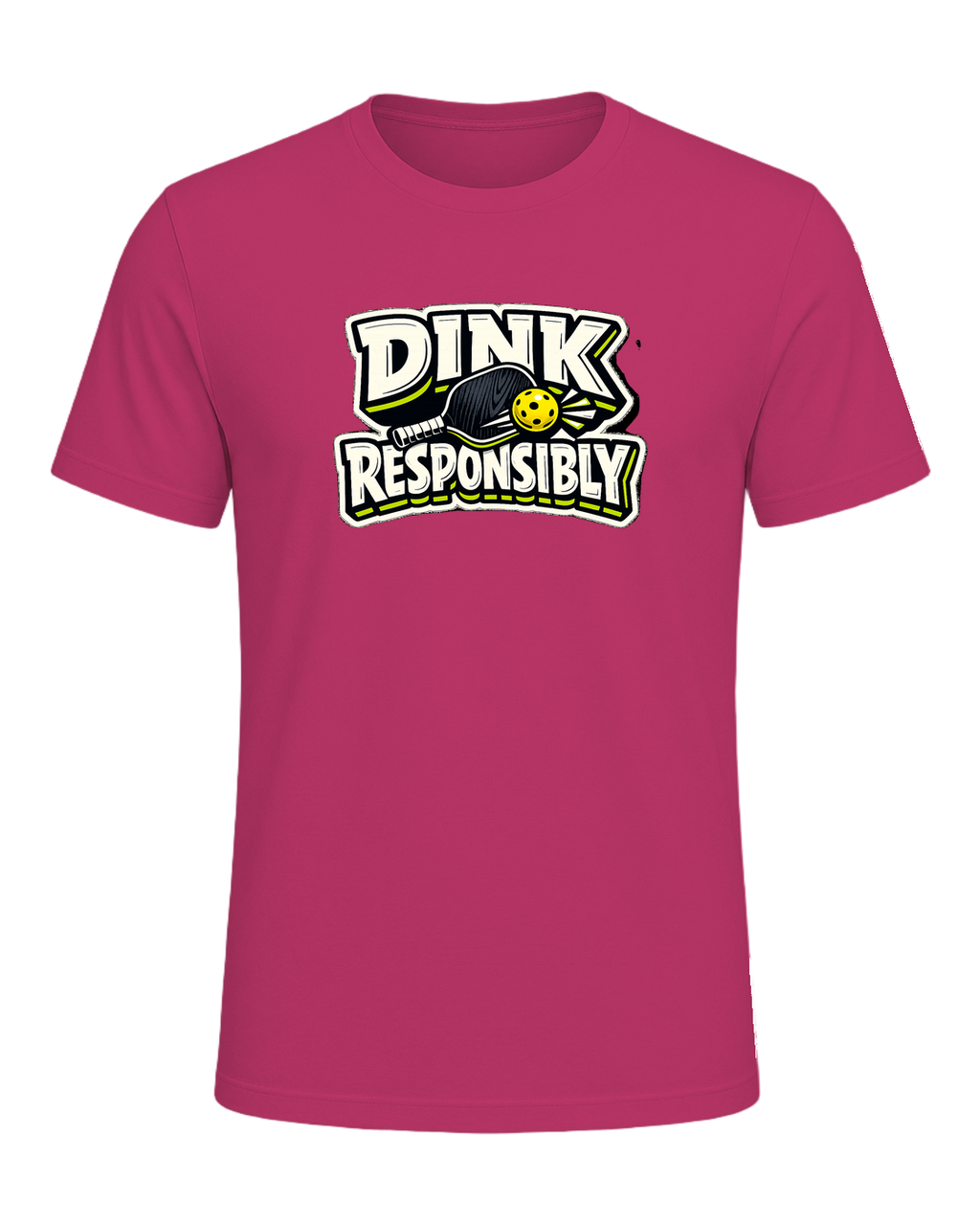 Dink Responsibly Tee — Berry