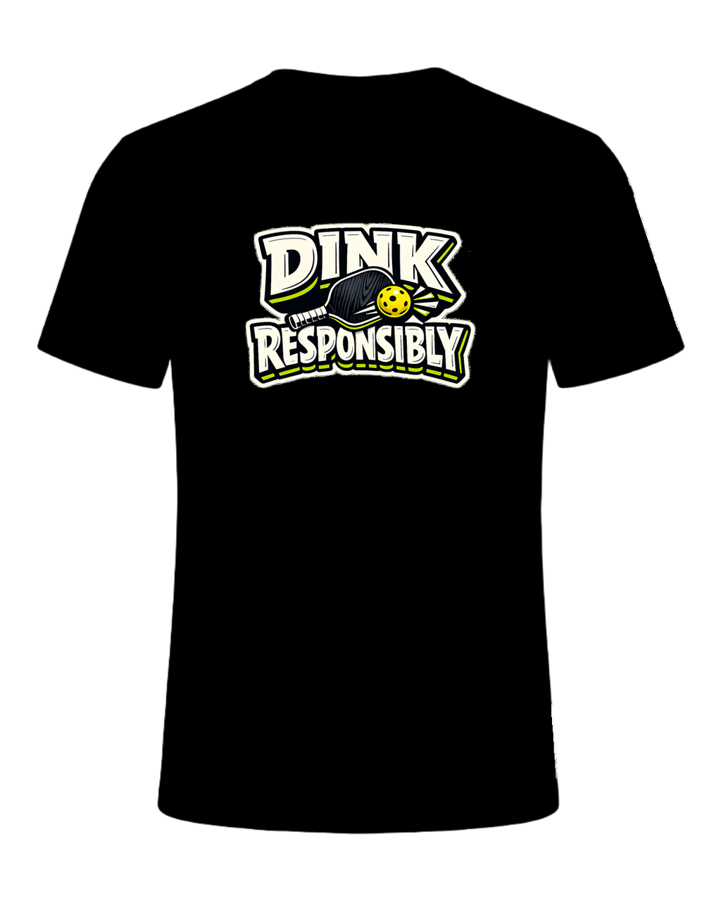 Dink Responsibly Tee — Black