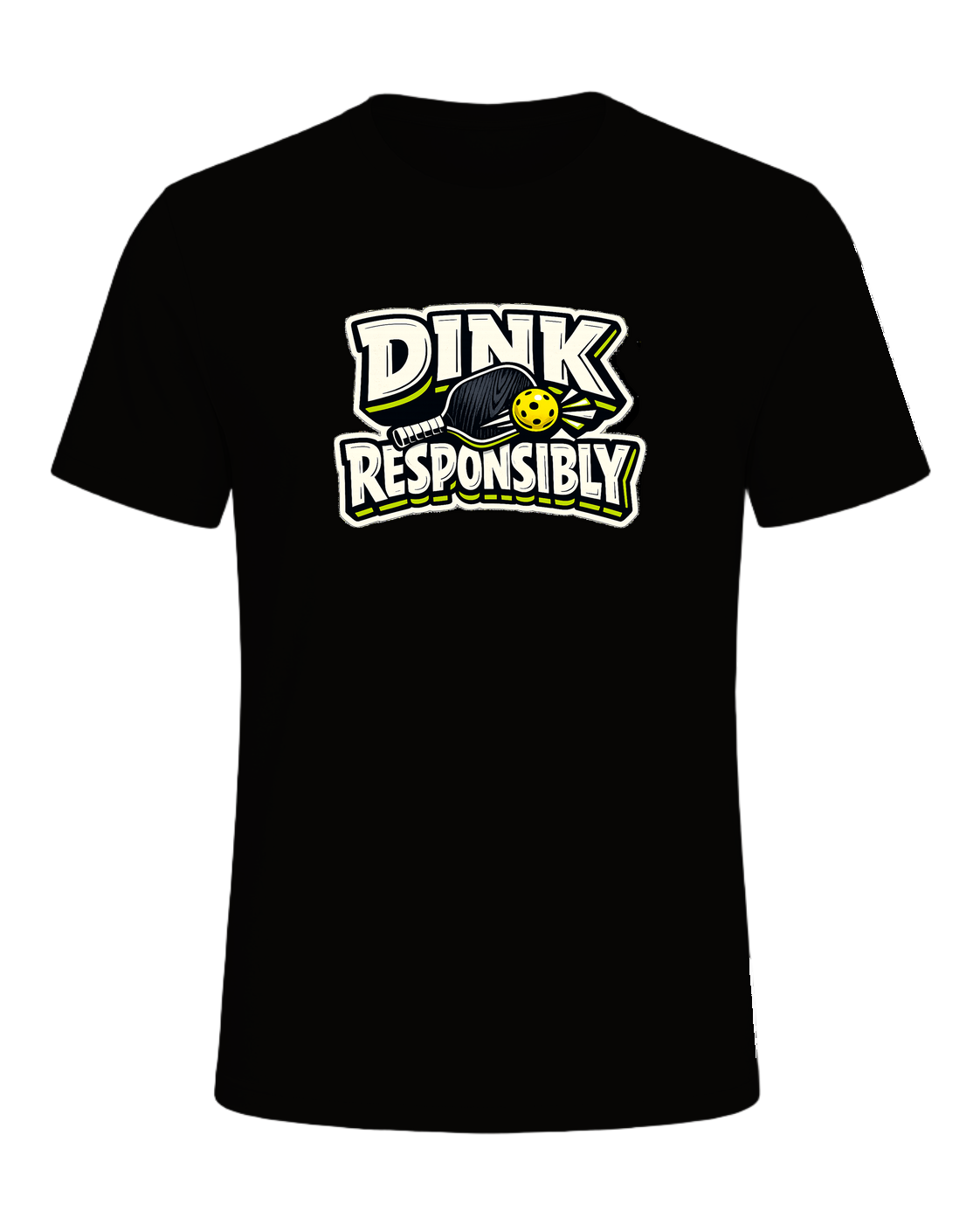 Dink Responsibly Tee — Black Heather
