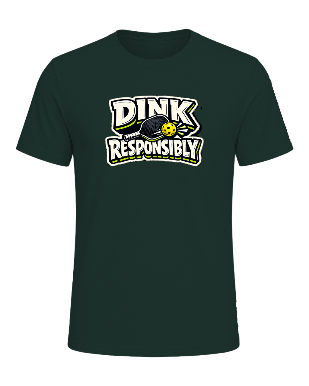 Dink Responsibly Tee — Forest