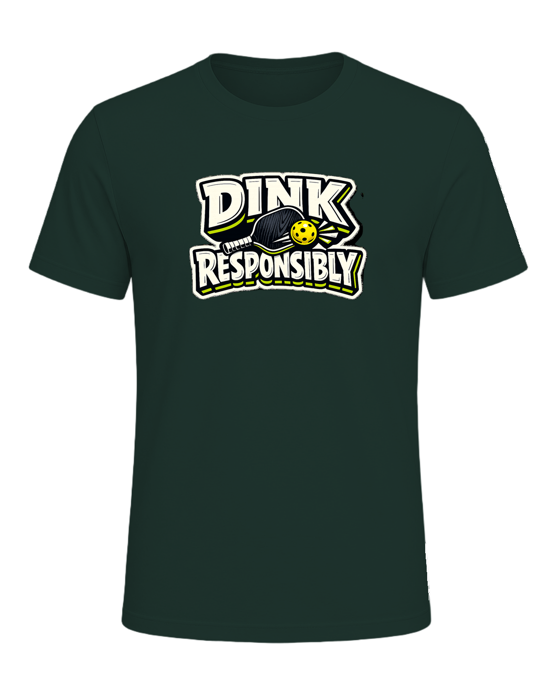 Dink Responsibly Tee — Forest