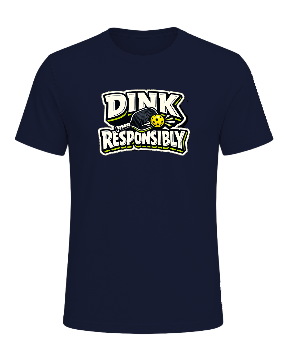 Dink Responsibly Tee — Navy
