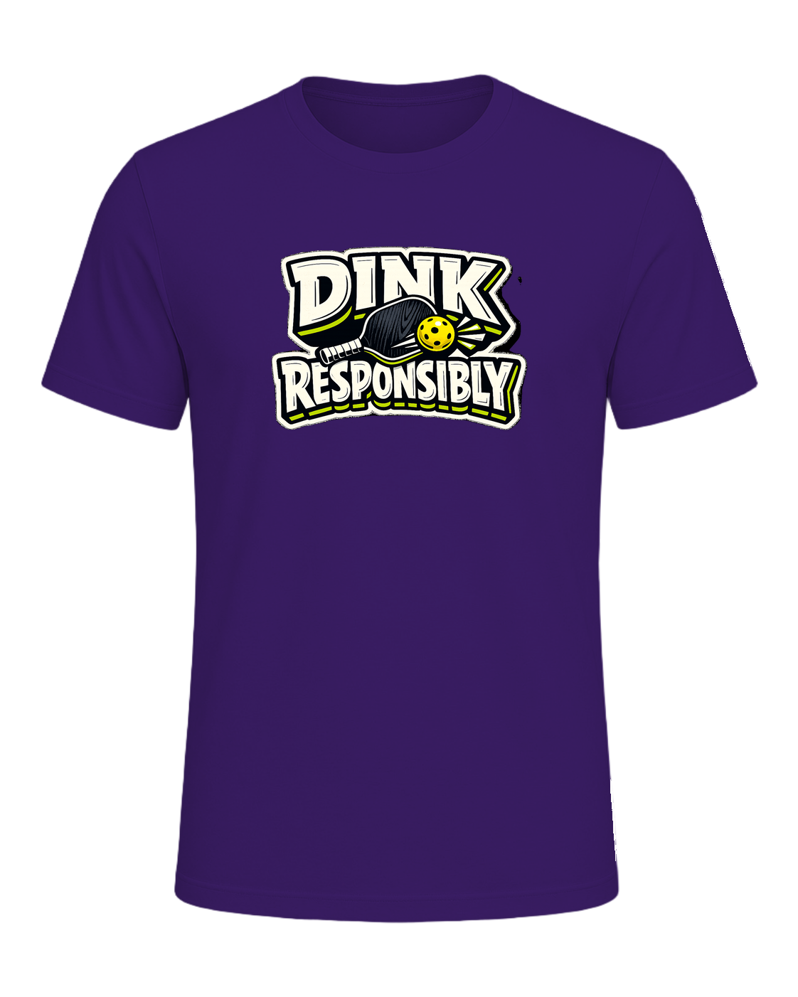 Dink Responsibly Tee — Team Purple