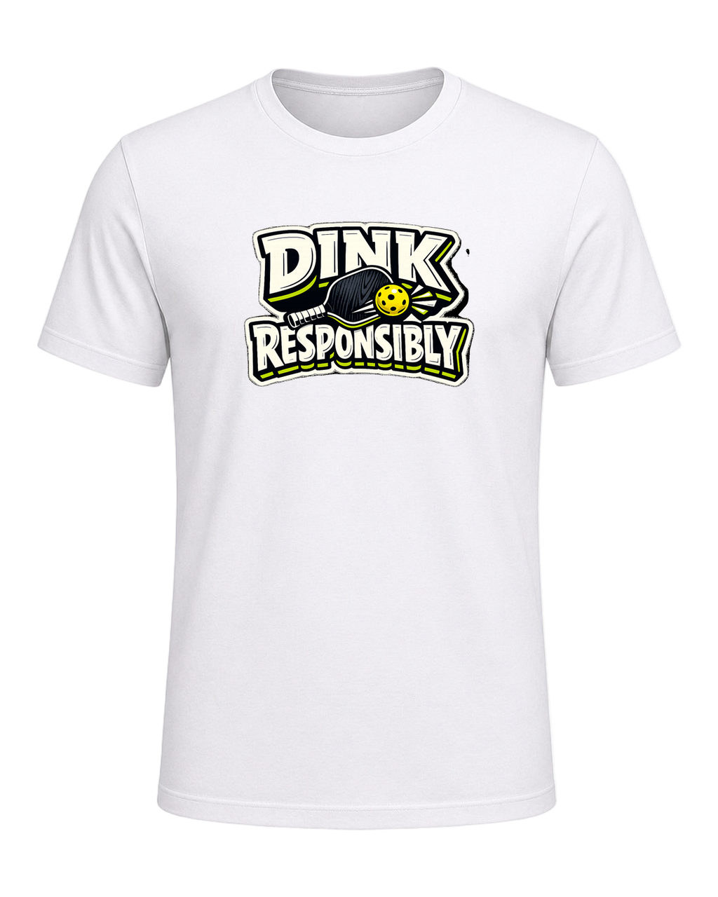 Dink Responsibly Tee — White