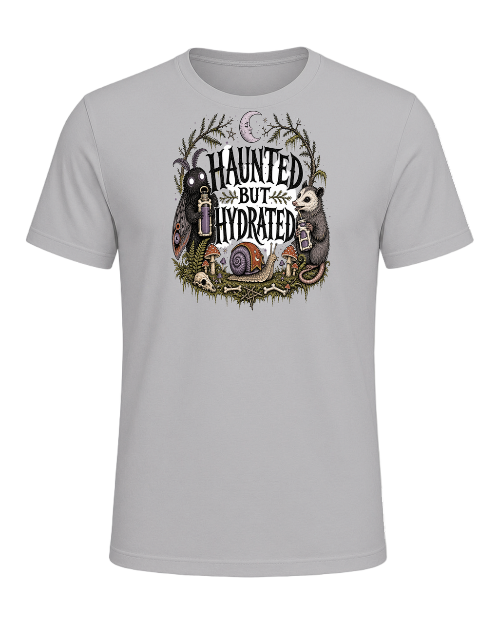HAUNTED BUT HYDRATED — Athletic Heather