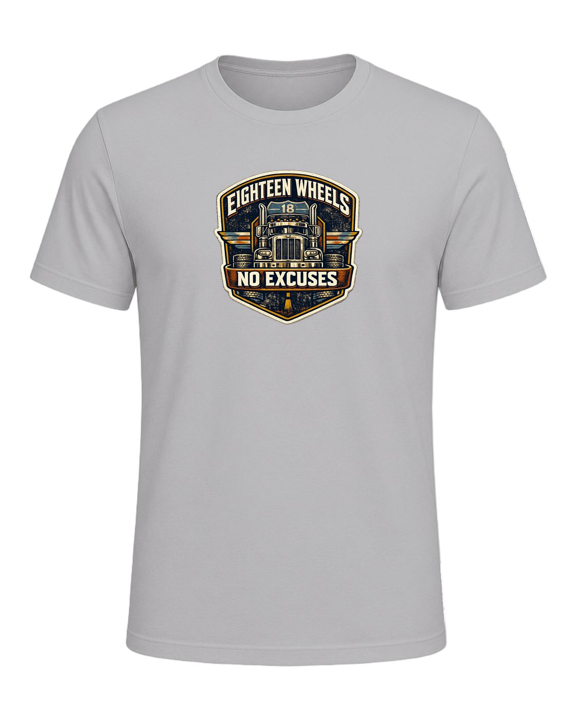 Eighteen Wheels No Excuses Tee — Athletic Heather
