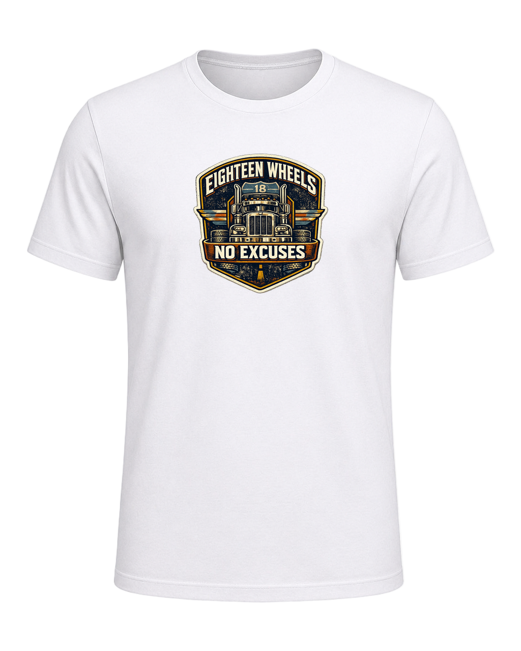 Eighteen Wheels No Excuses Tee — White
