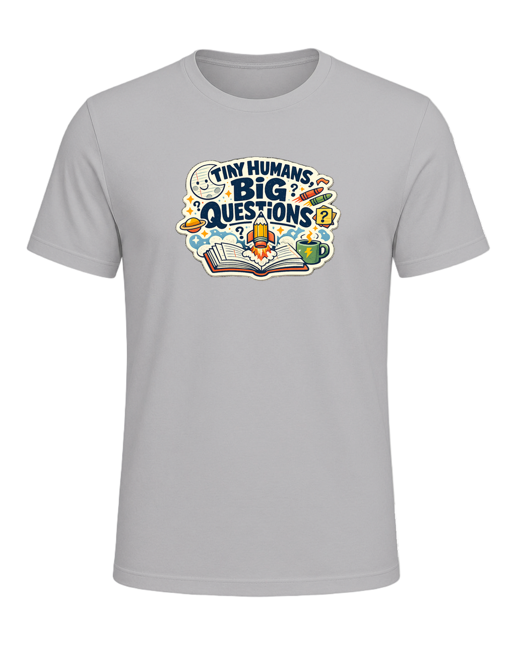 Tiny Humans, Big Questions Tee — Athletic Heather