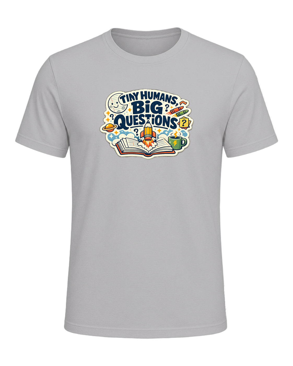 Tiny Humans, Big Questions Tee — Athletic Heather
