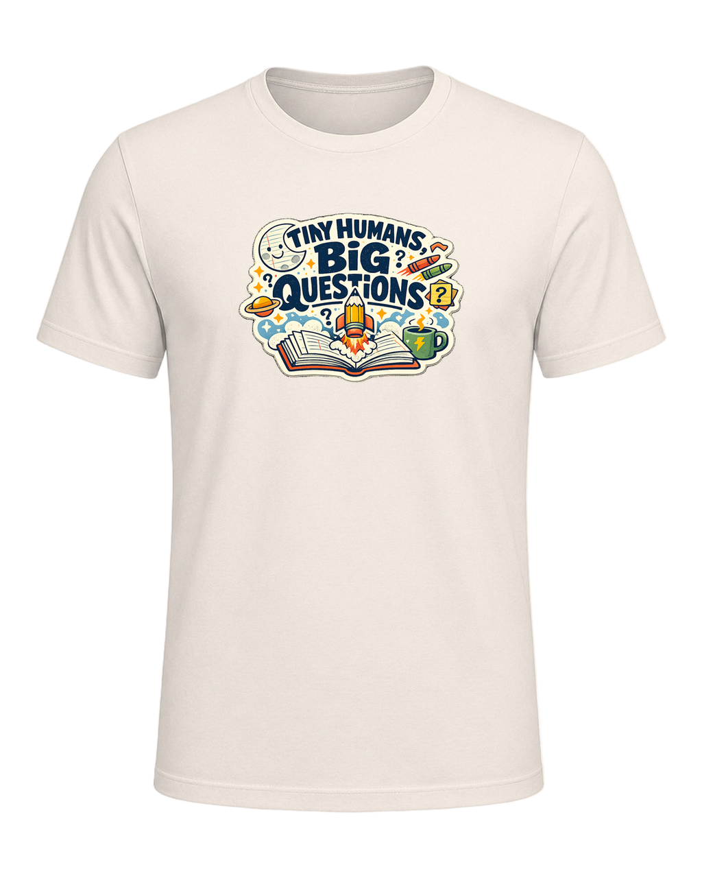 Tiny Humans, Big Questions Tee — Natural
