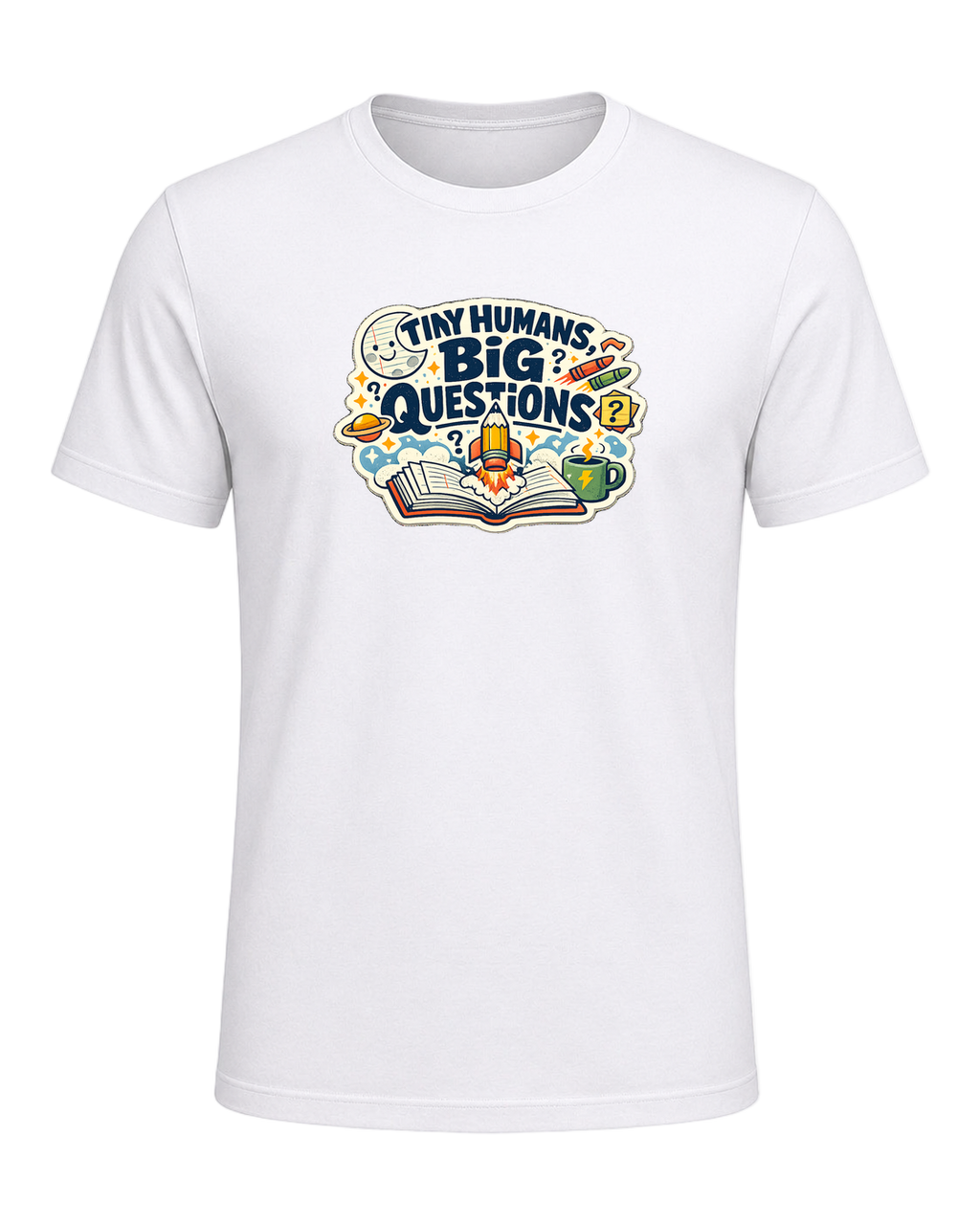 Tiny Humans, Big Questions Tee — White