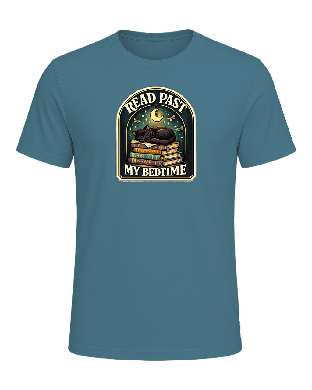 Read Past My Bedtime Tee — Heather Deep Teal