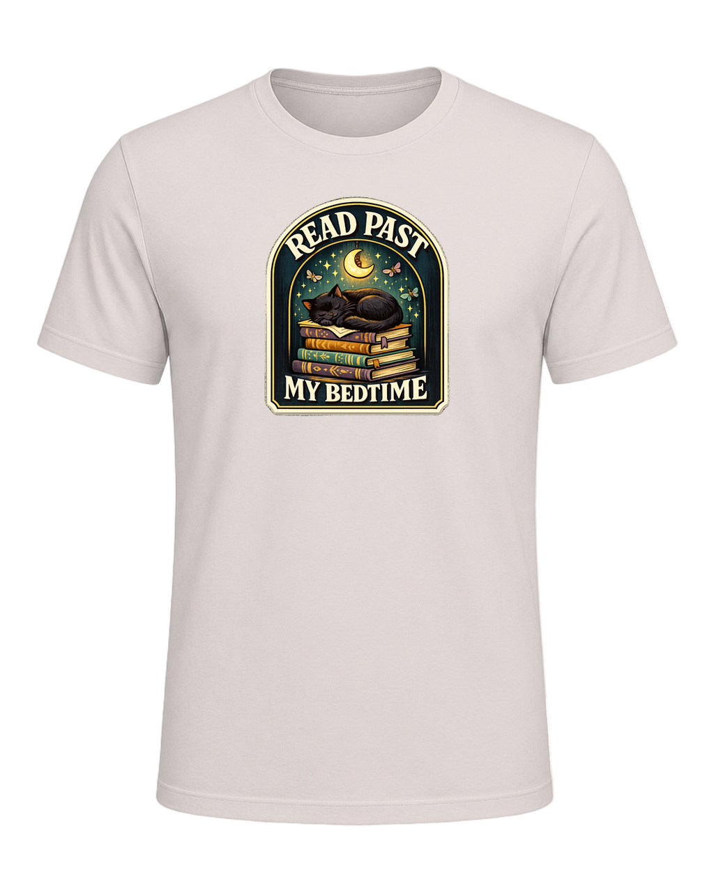 Read Past My Bedtime Tee — Heather Dust
