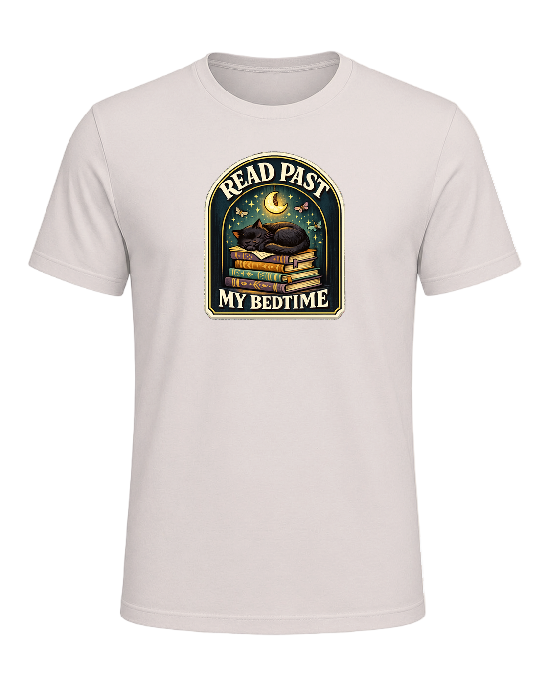Read Past My Bedtime Tee — Heather Dust